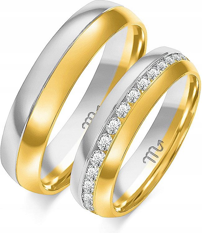 Zlaté svatební prsteny s diamanty 585 r 17 18 19 elegantní gravírování kolekce