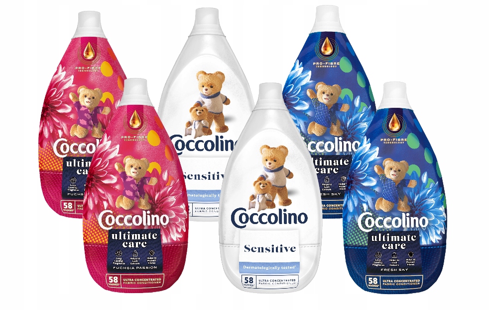 Levně Coccolino Ultimate Care Fresh Sky Fuchsia Sensitive (6x870 ml) Sada aviváží