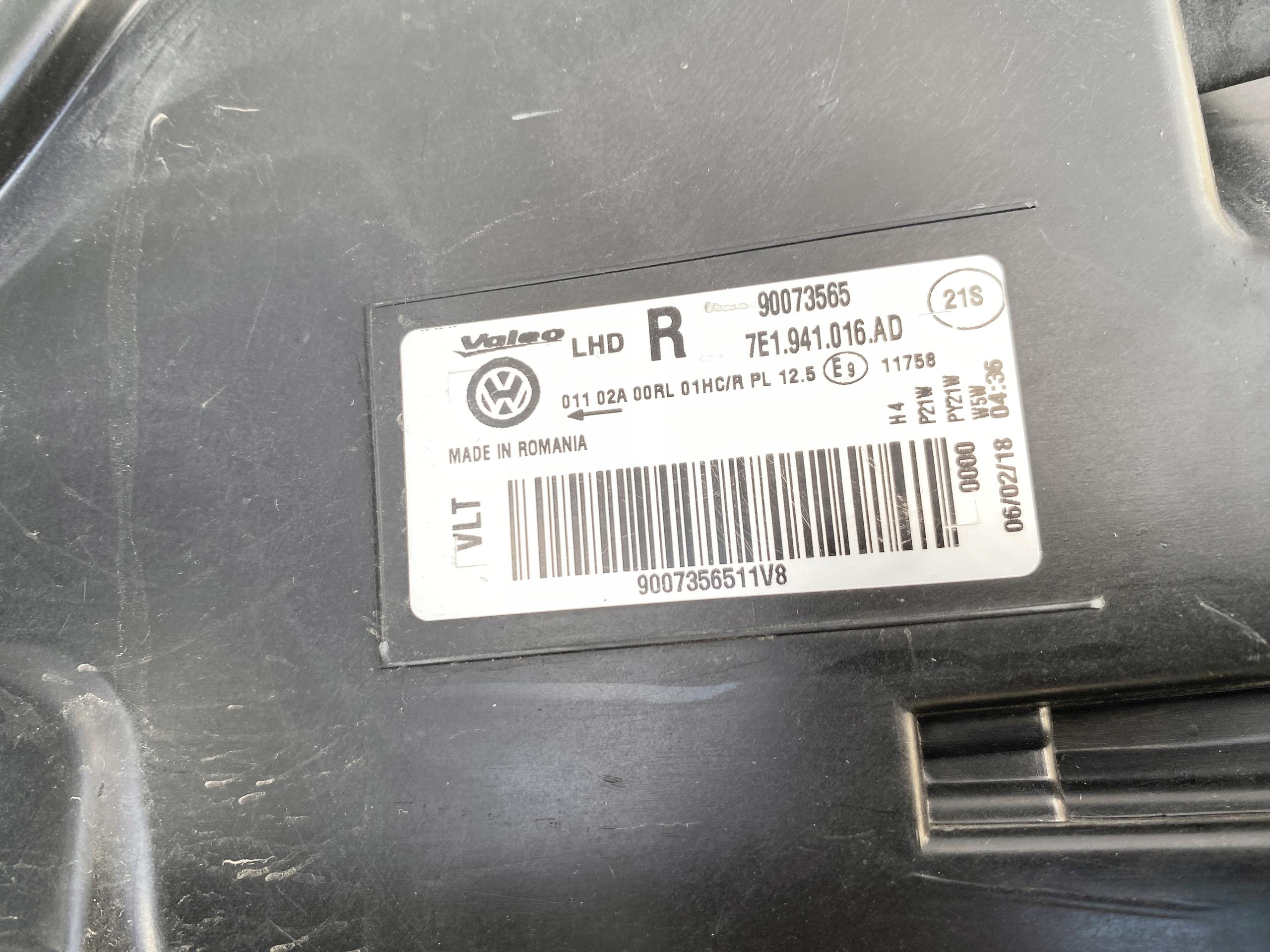 VW TRANSPORTER T6 15- light REFLEKTOR front right front 7E1941016AD
