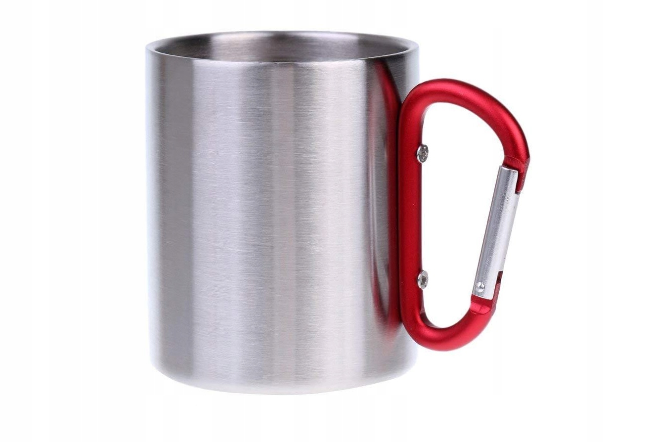 

Kubek Turystyczny Stalowy Z Karabińczykiem 300ml