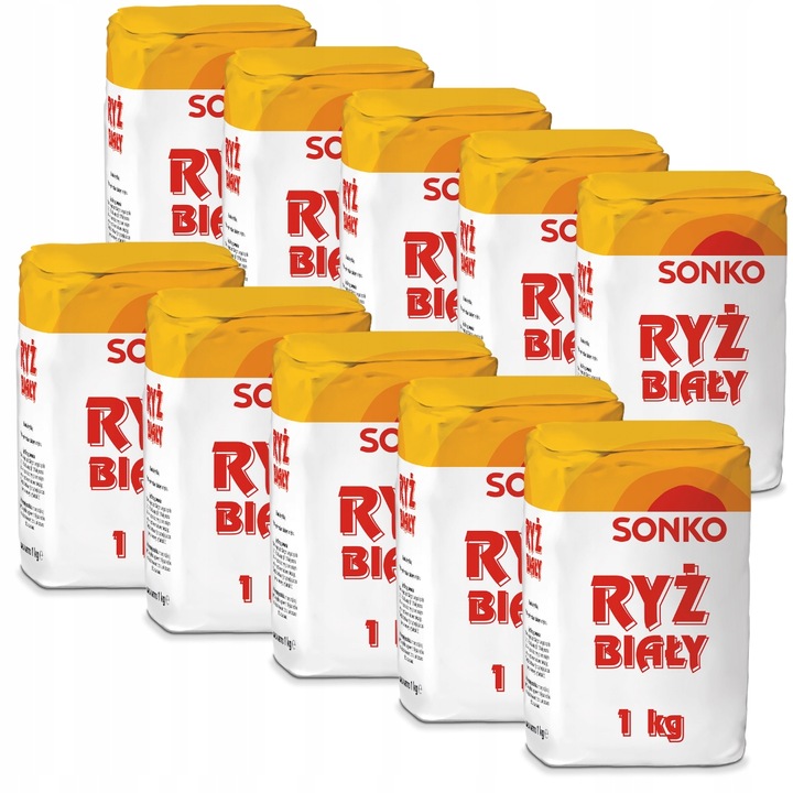 Sonko Ryż biały 1 kg x 10 sztuk