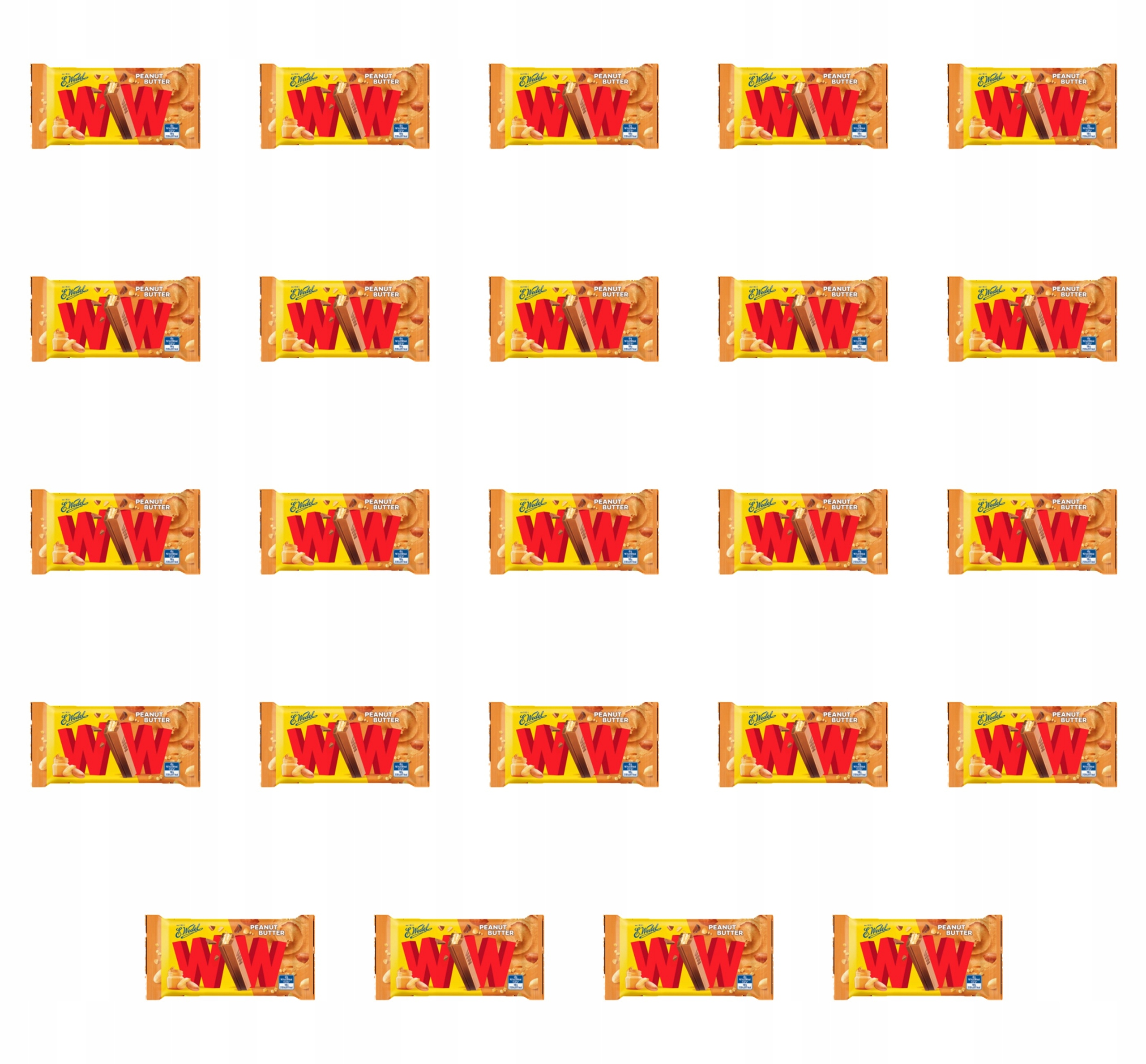 E.Wedel Ww s příchutí mléčná čokoláda a láhev peanut 45 g X24