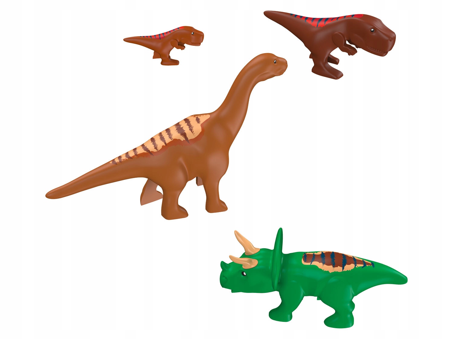 PLAYTIVE DREWNIANA KOLEJKA PARK DINOZAUROW WULKAN 49 ELEMENTÓW DUŻA Elementy zestawu zestaw kolejka z wagonikami i torami