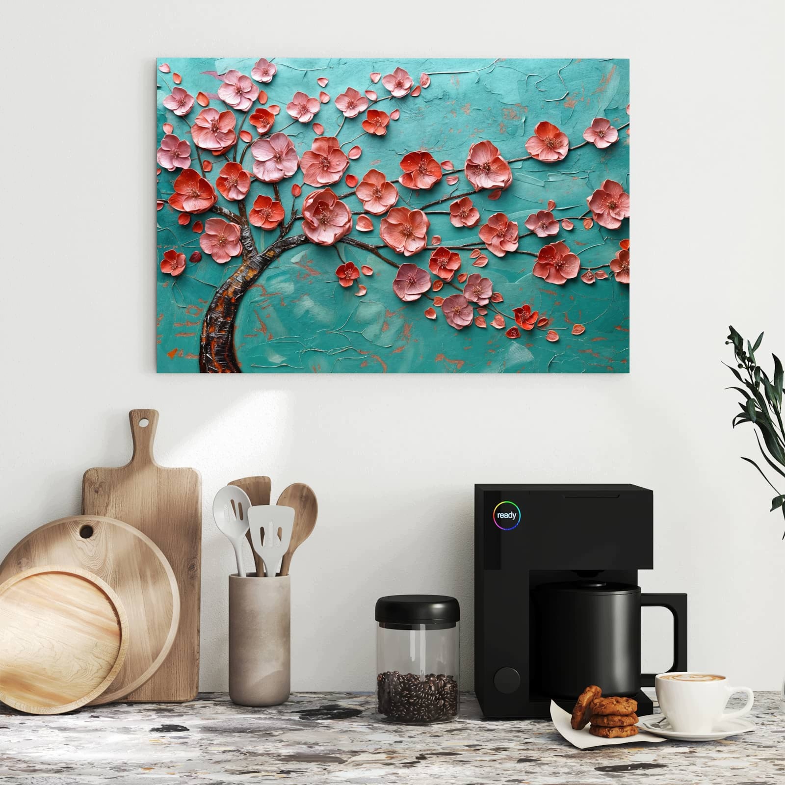 Magnetická tabule Kvetoucí strom Umění 60 × 40 cm