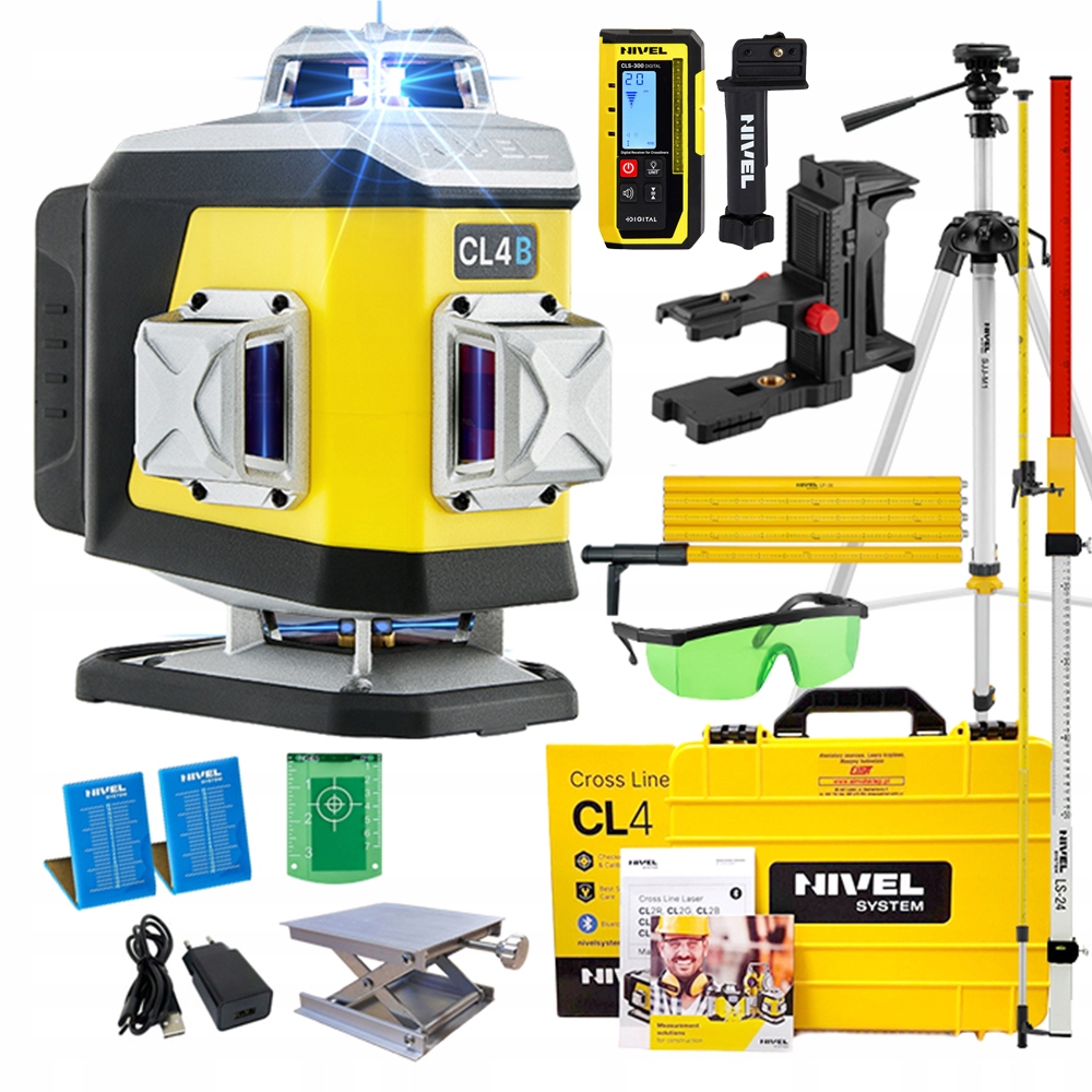 Laser krzyżowy Nivel System CL4B Blue Full w niebieskim kolorze