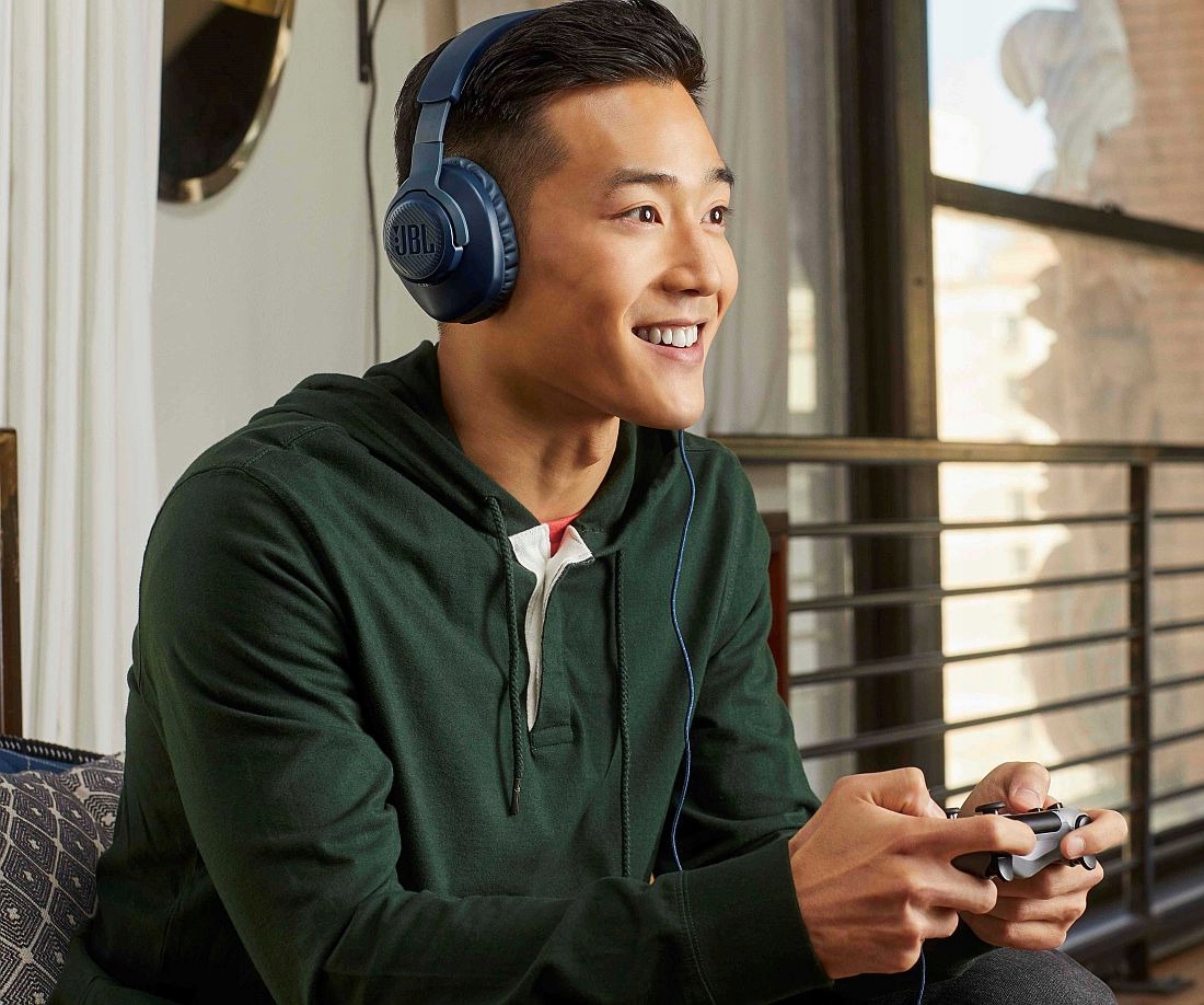 SŁUCHAWKI z mikrofonem JBL QUANTUM 100 NIEBIESKIE Model Quantum 100