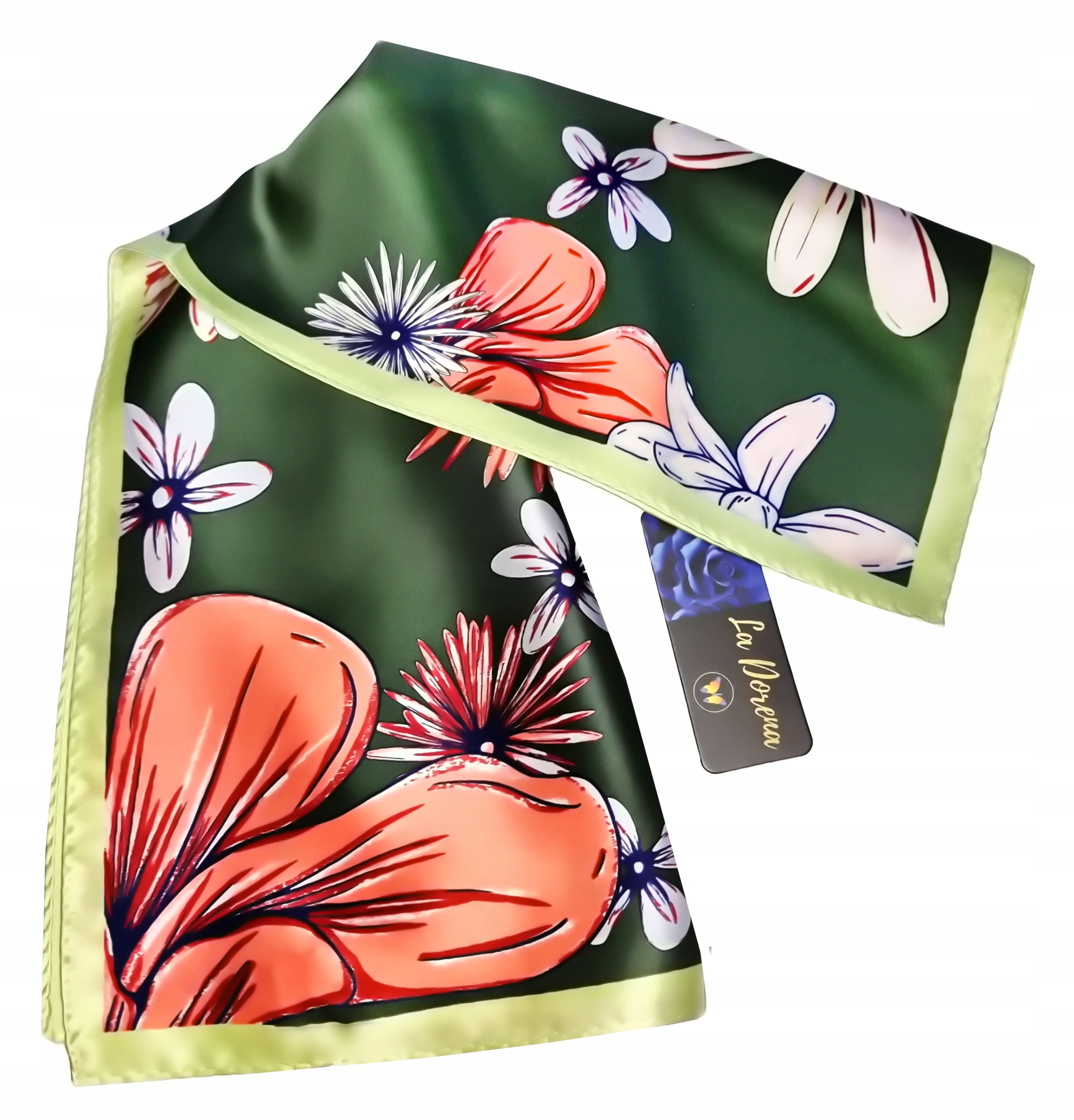 100% JEDWAB MARKOWA APASZKA CHUSTA JAKOŚĆ PREMIUM+ Model LD23304