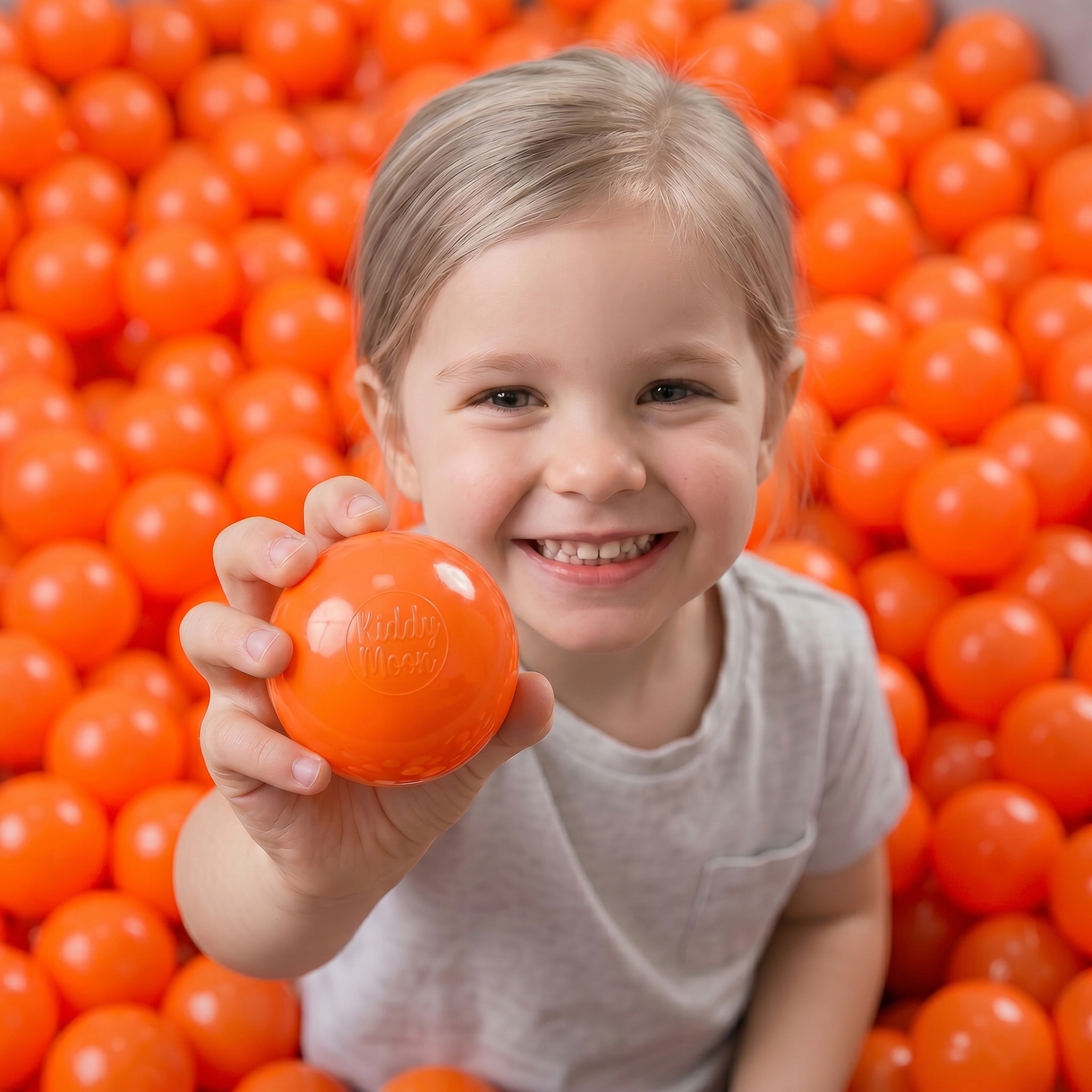 Piłki Kulki piłeczki do suchego basenu 500 szt 6cm kolor pomarańczowy oranż