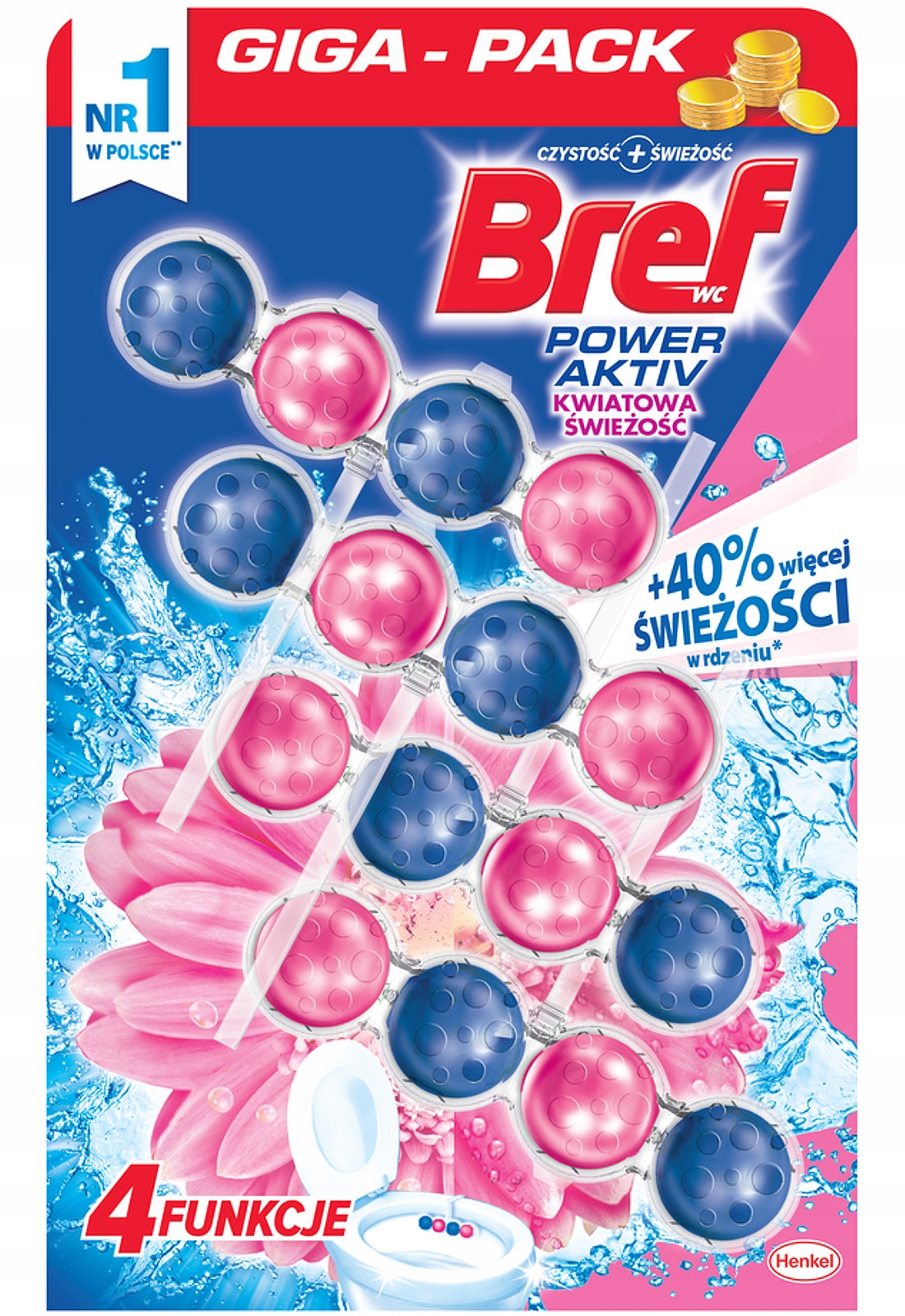 

Bref Power Active Zawieszka do Wc Kwiatowa 4x50g