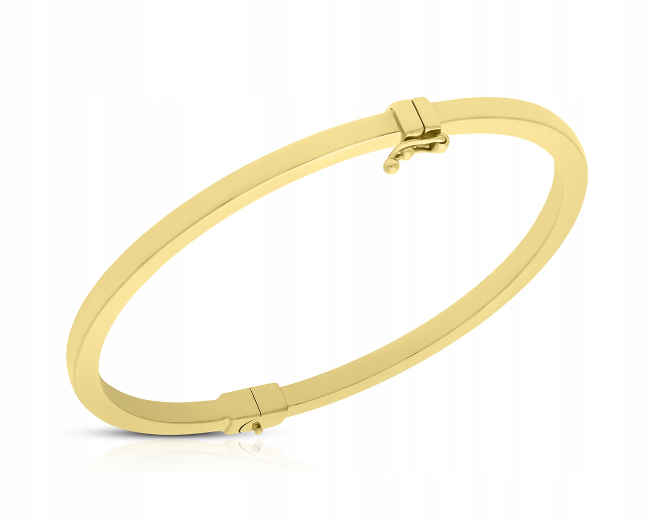 Náramek Zlatý 5858 Pevný Dámský Hladký Jako Dárek Zlato 14k