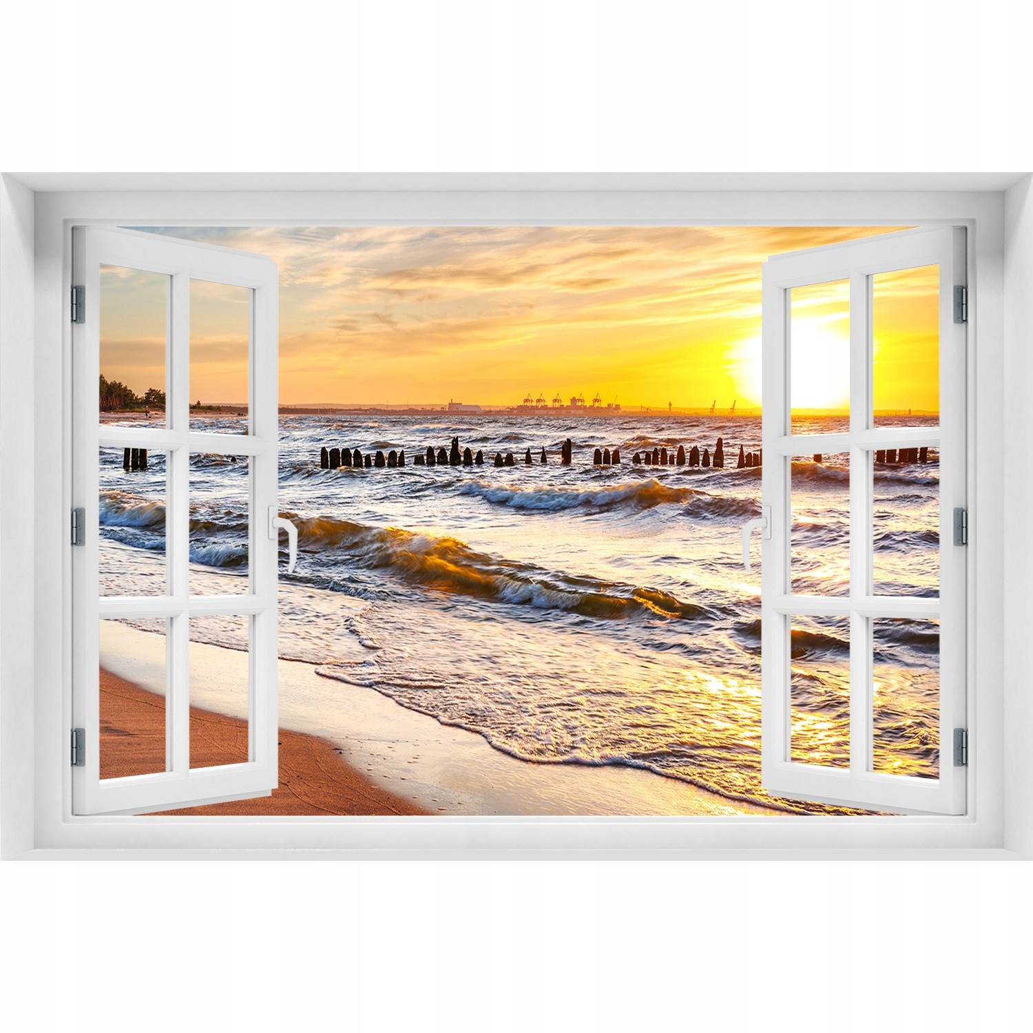 

Okno na ścianę Naklejka Zachód słońca 120x80