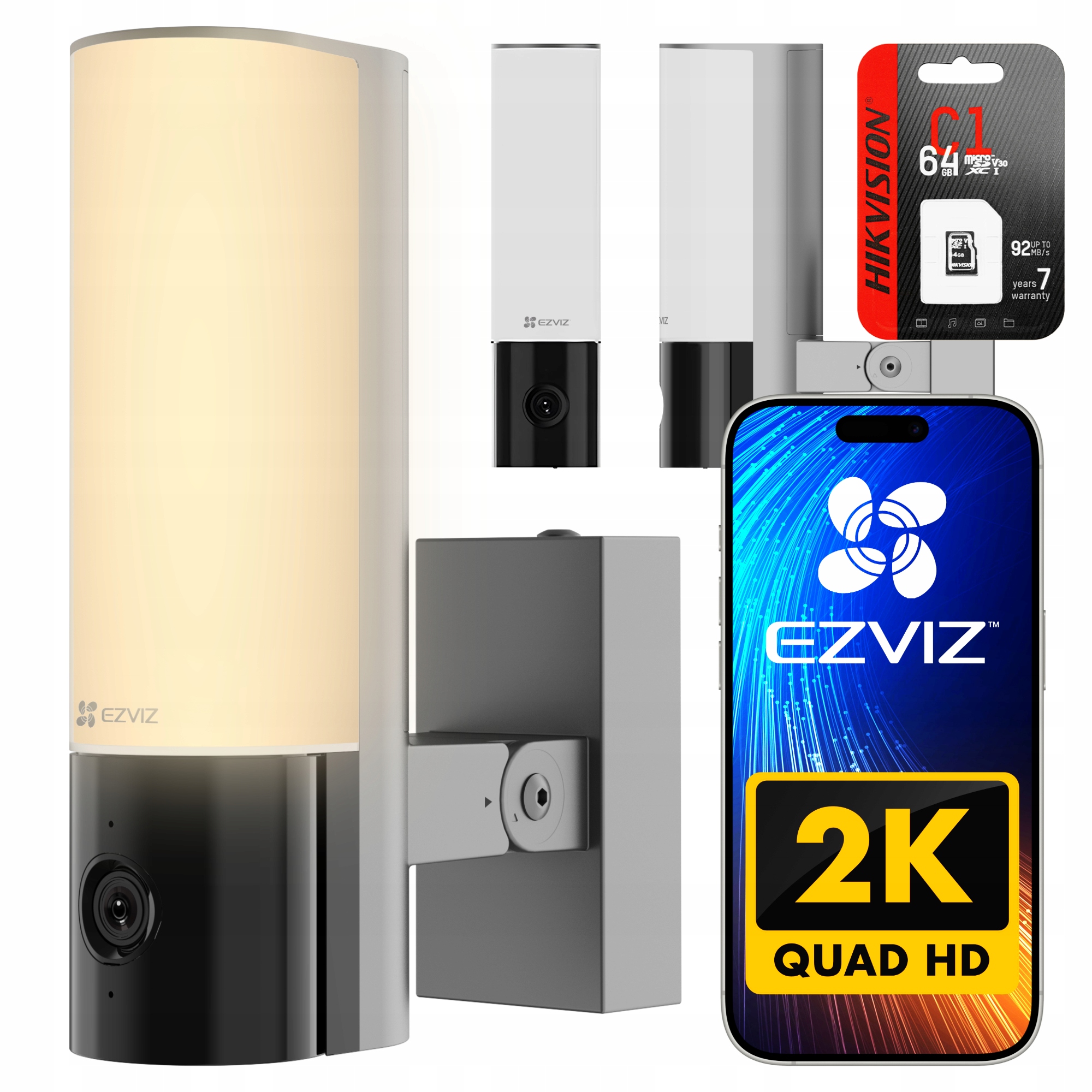 Kamera Wifi EL3 4MPX Ip Lampa Led Czytanie Tablic Rejestracyjnych 64GB