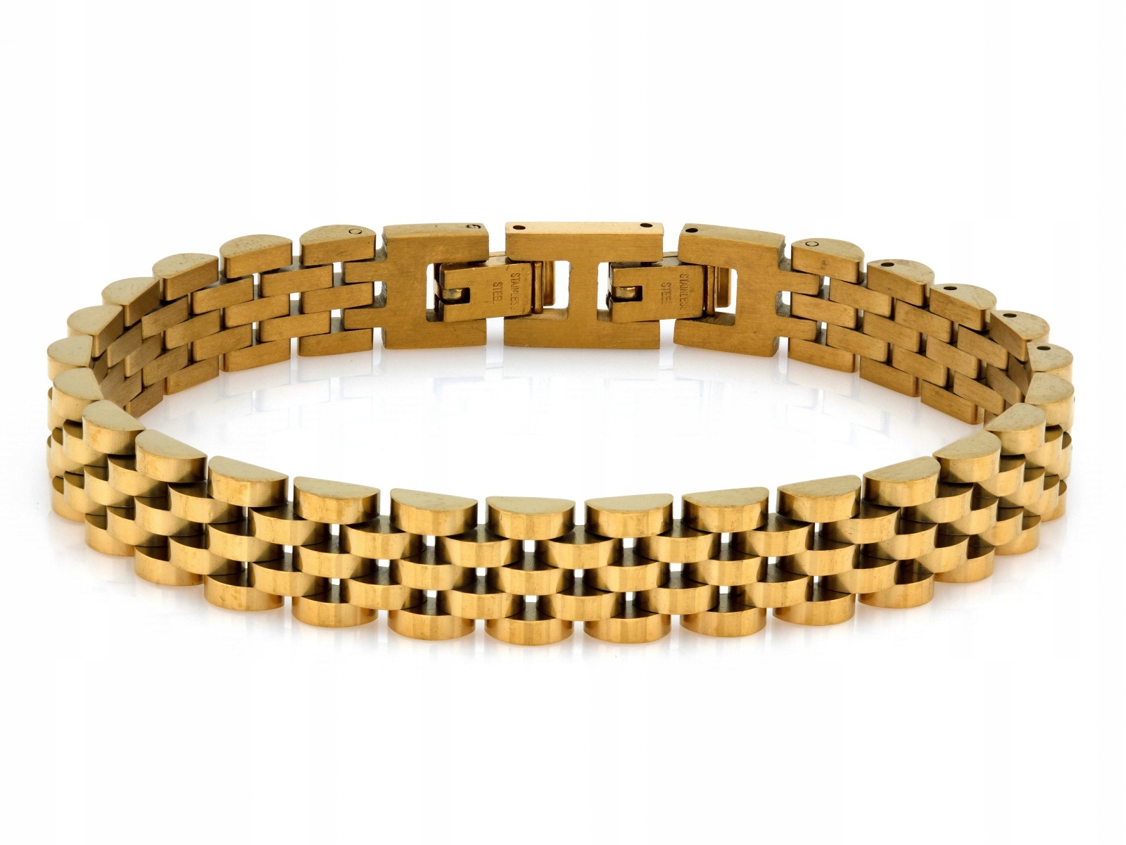 Náramek Z Oceli Pro Muže, Pozlacený, Silný, Velikost 21