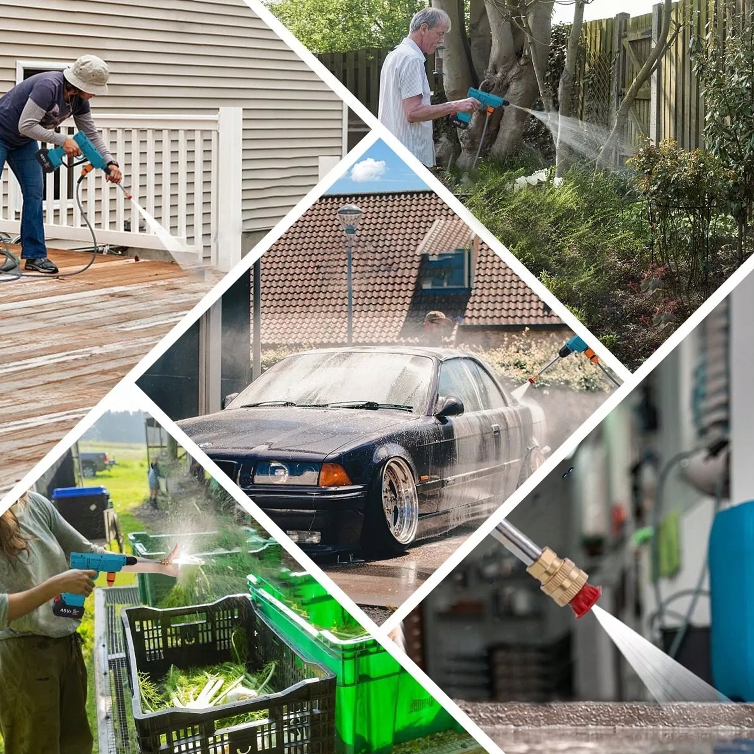 MYJKA WYSOKOCIŚNIENIOWA, BEZPRZEWODOWA, LEKKA, DO DOMU Długość węża 5 m