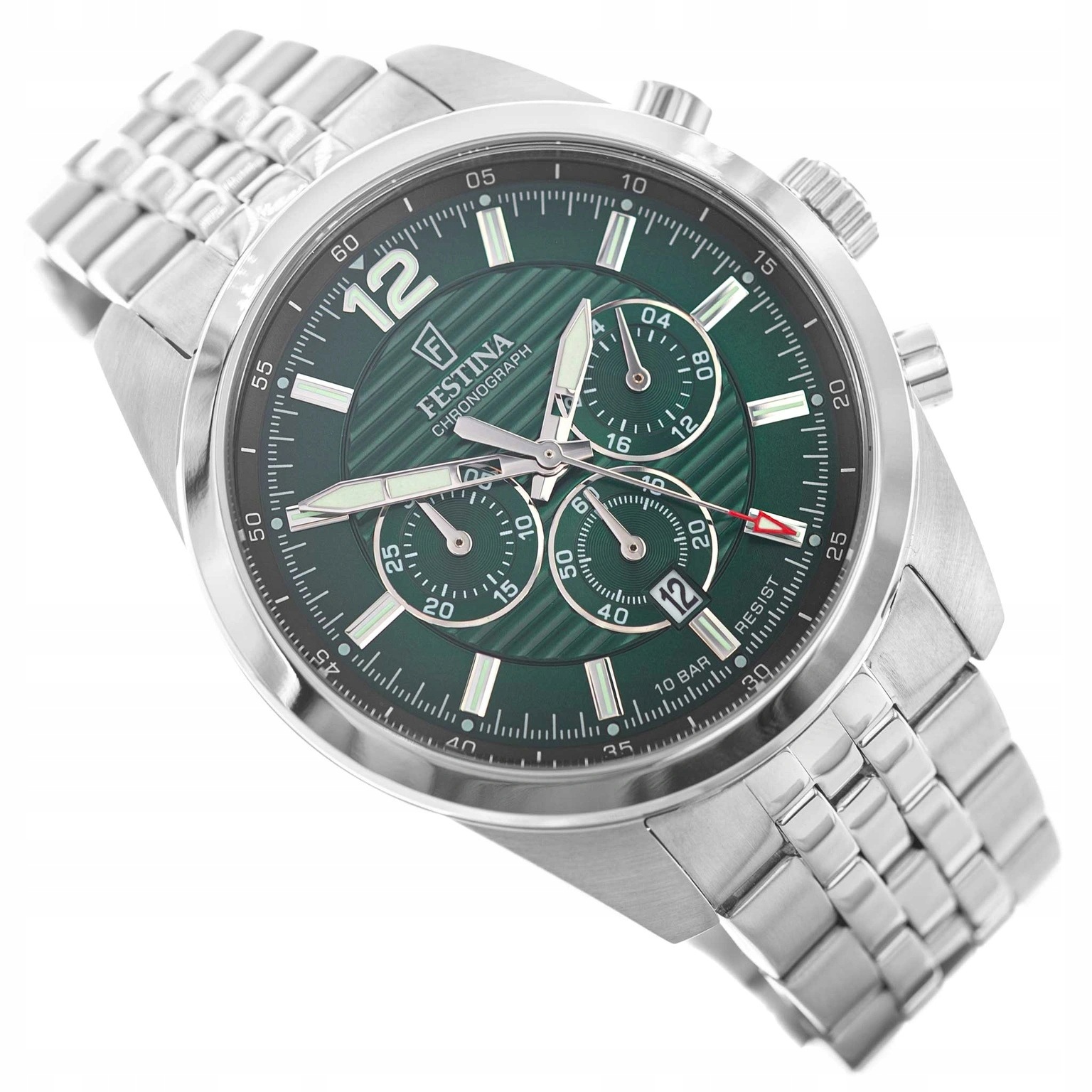 Pánské Hodinky Festina F20742/5 Timeless Chronograph Stříbrné Na Náramku