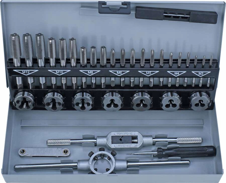 32 ks nástrojov na závitovanie M3-M12