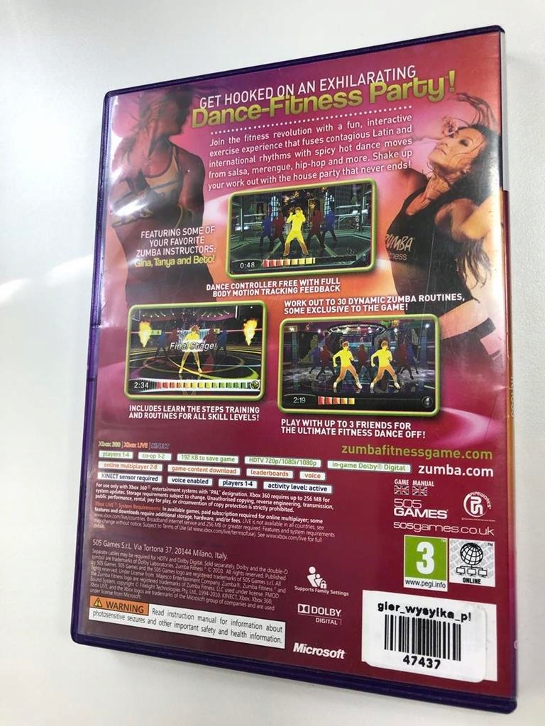 Zumba Fitness Join the Party KINECT X360 Producent Pipeworks Software