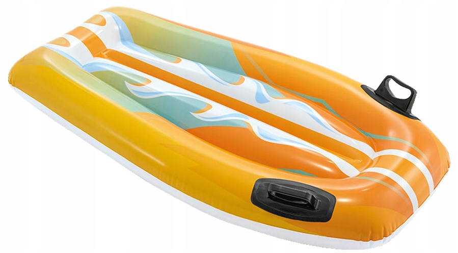 Dmuchana deska do pływania, materac Intex 112 x 62 cm - POMARAŃCZOWA