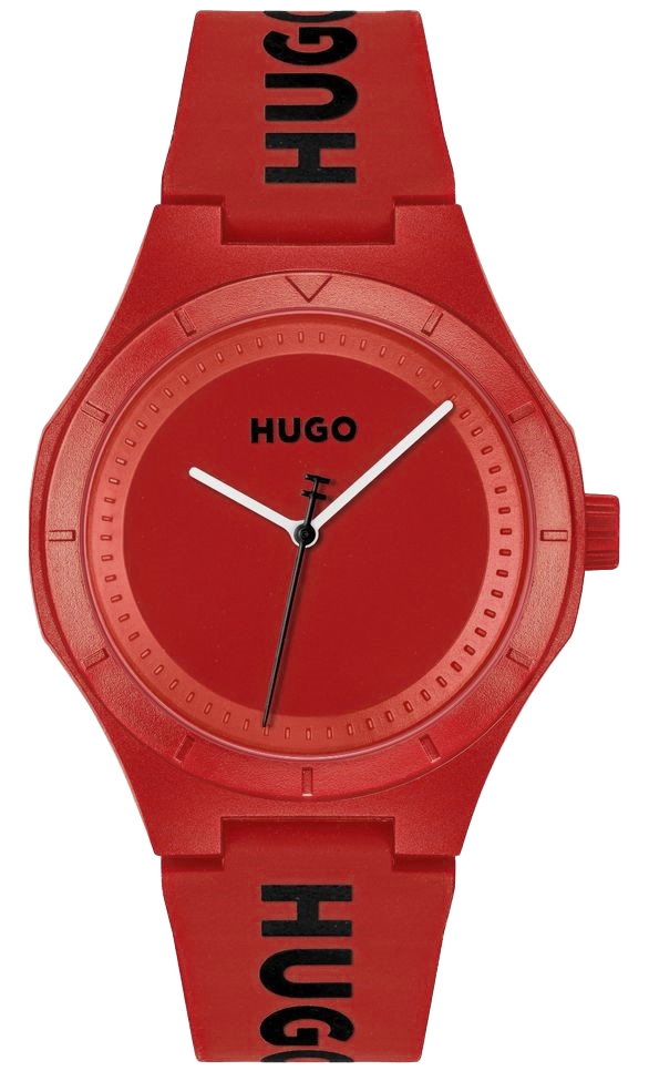 Pánské hodinky Hugo Boss křemenný ciferník červený pásek červený