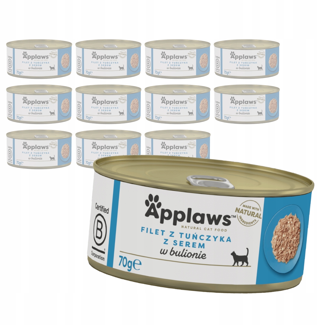 Levně Applaws Cat Mokré Krmivo Pro Kočky 12x70 g Filé z tuňáka s vývarovým sýrem