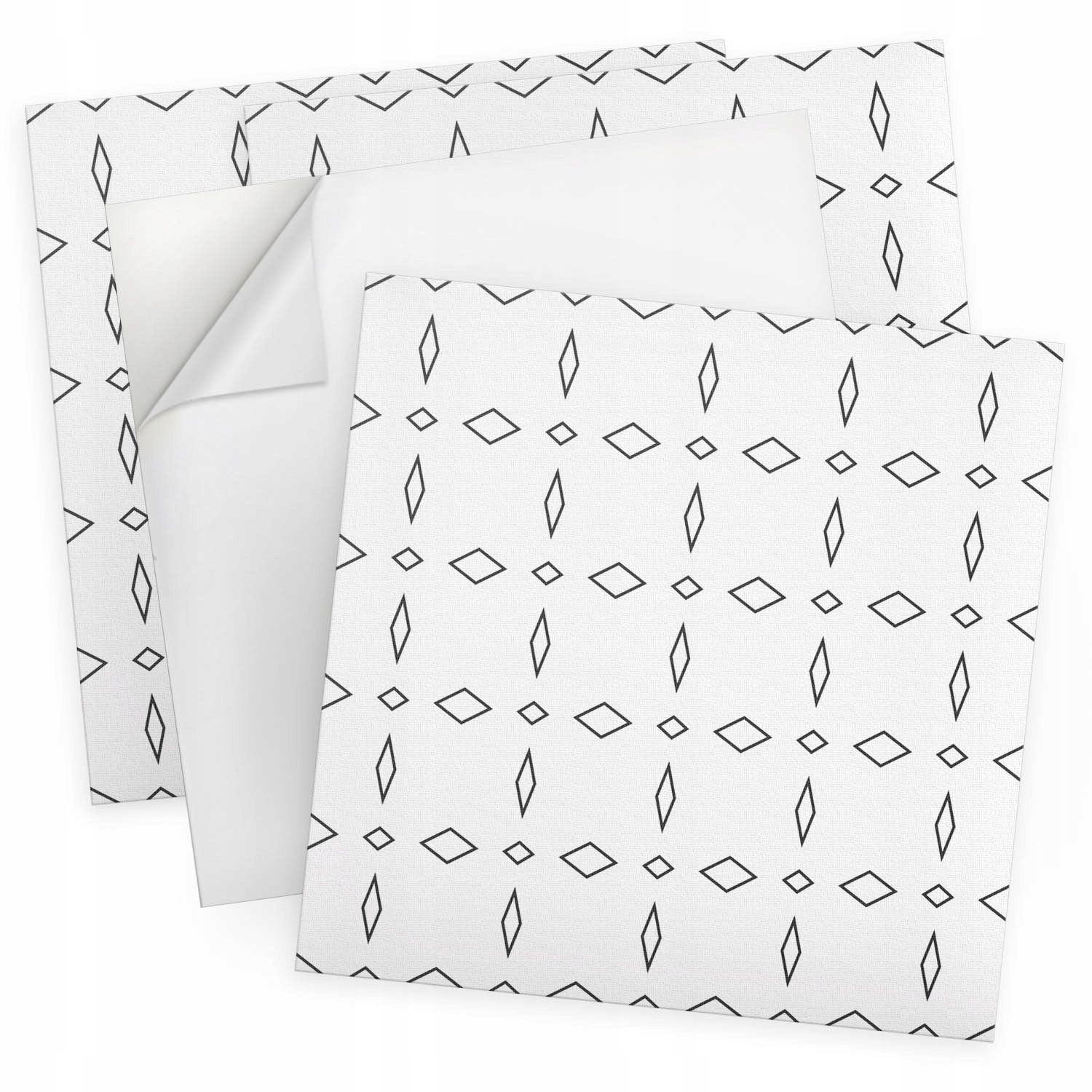 Balíček nástěnných vinylových panelů Geometrický vzor kosočtverců 4 ks 50x50 cm