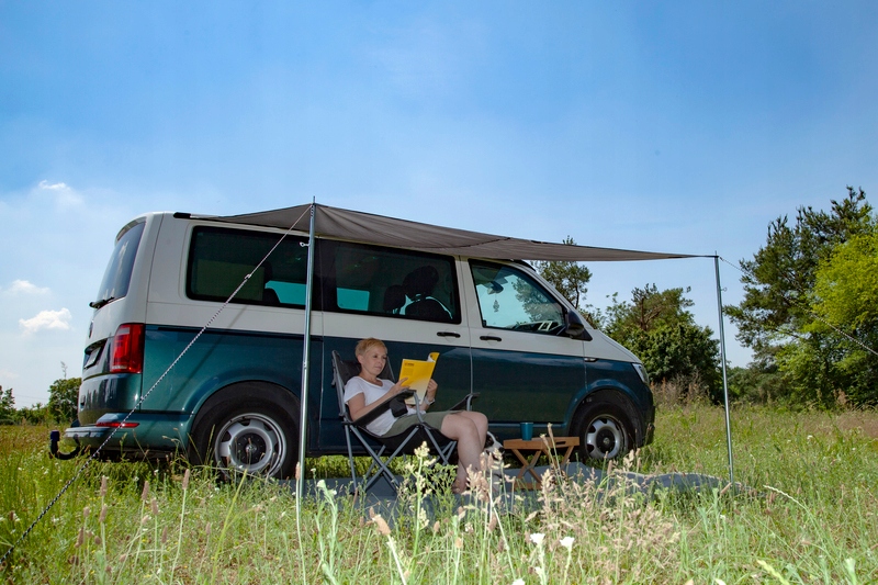 Markiza daszek przeciwsłoneczny do przyczepy kampera 350X240 Cm Kempingowy Marka Camp4