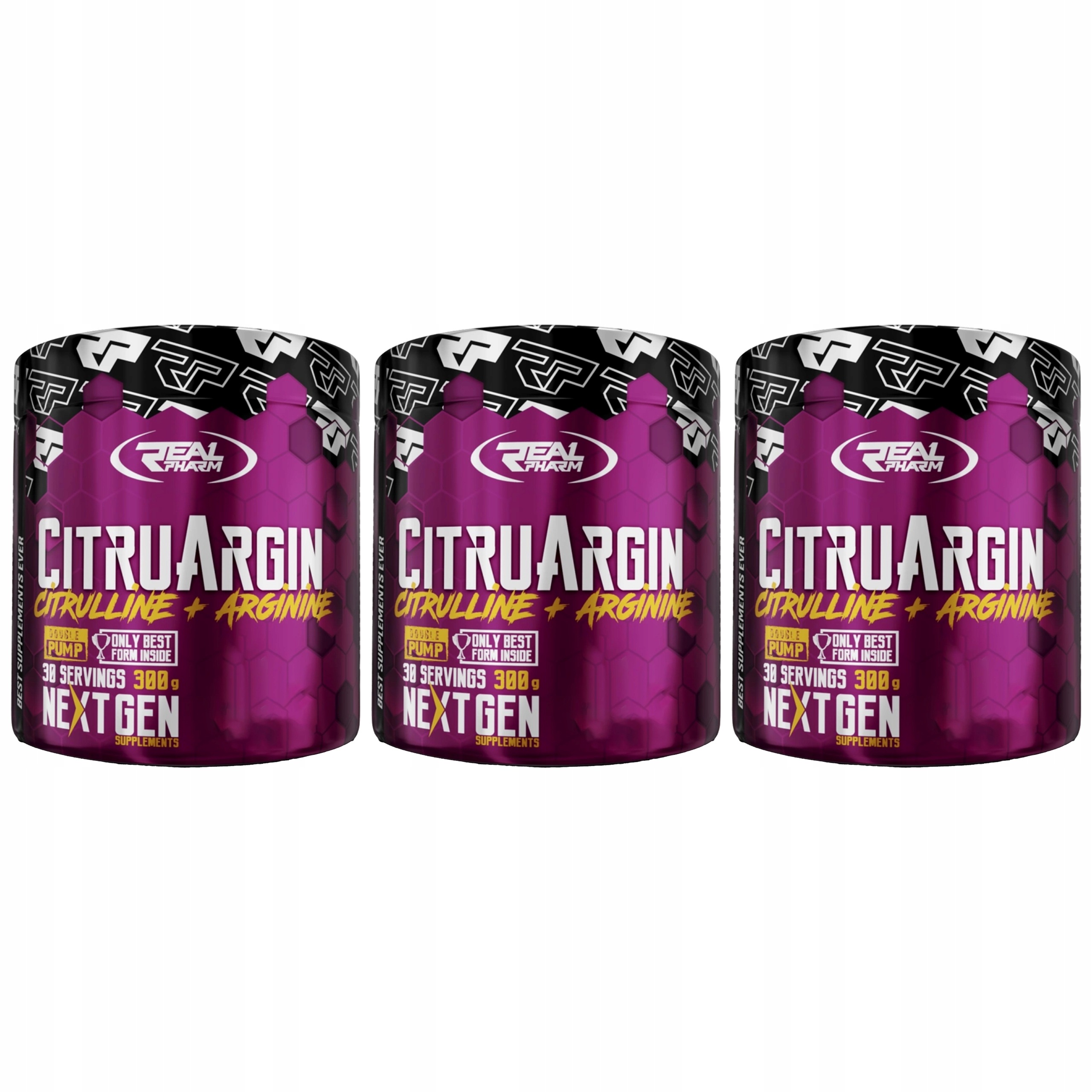 3x Real Pharm CitruArgin 300g Síla Energie Citrulin Arginin