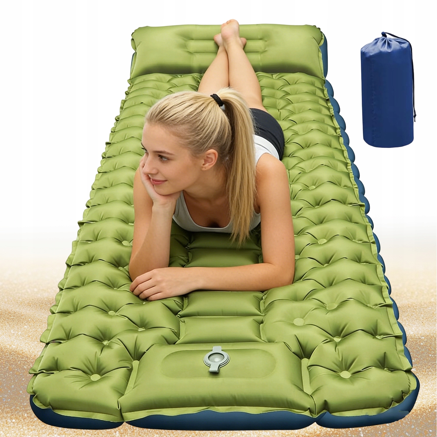 Matrace Ultralehká Vestavěná Jednomístná Pumpa