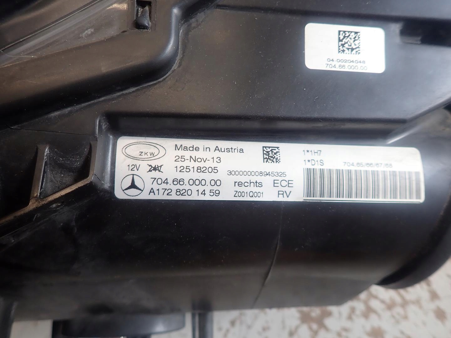 light front right MERCEDES SLK SLC W172 BI-XENON