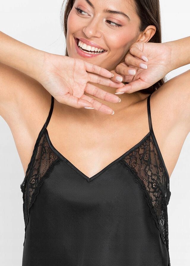 BODYFLIRT TOP Z JEDWABIU Z KORONKĄ__36 Płeć kobieta