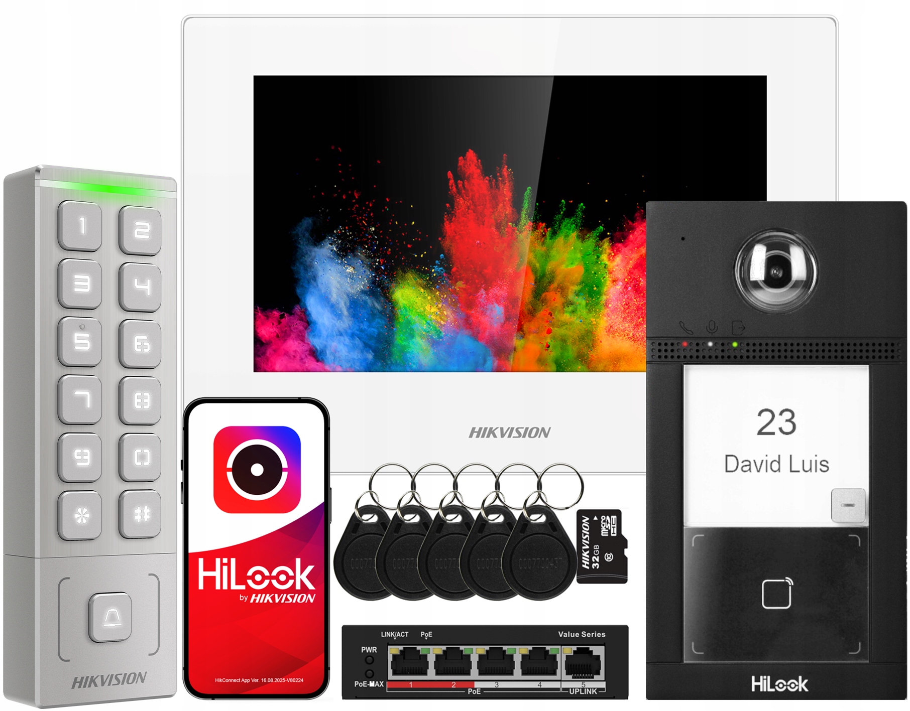 Videovrátnik Domofon WiFi HiLook Ip-vis-pro White Brána Šifrovač