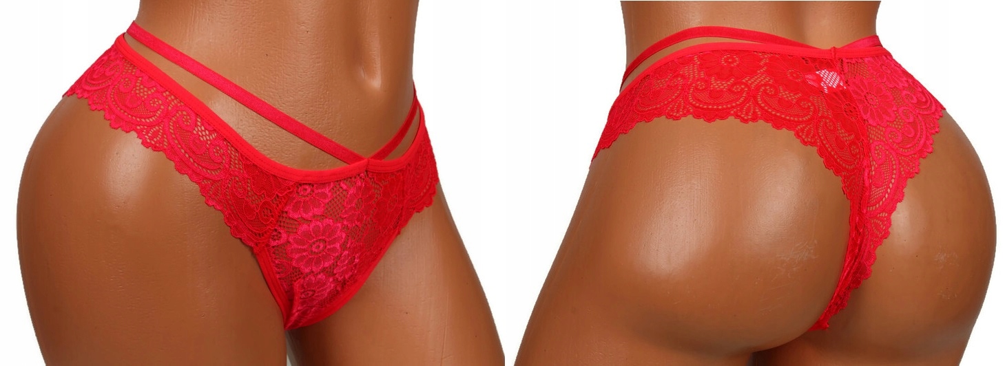 6x MAJTKI DAMSKIE FIGI STRINGI KORONKOWE XL Wzór dominujący inny wzór