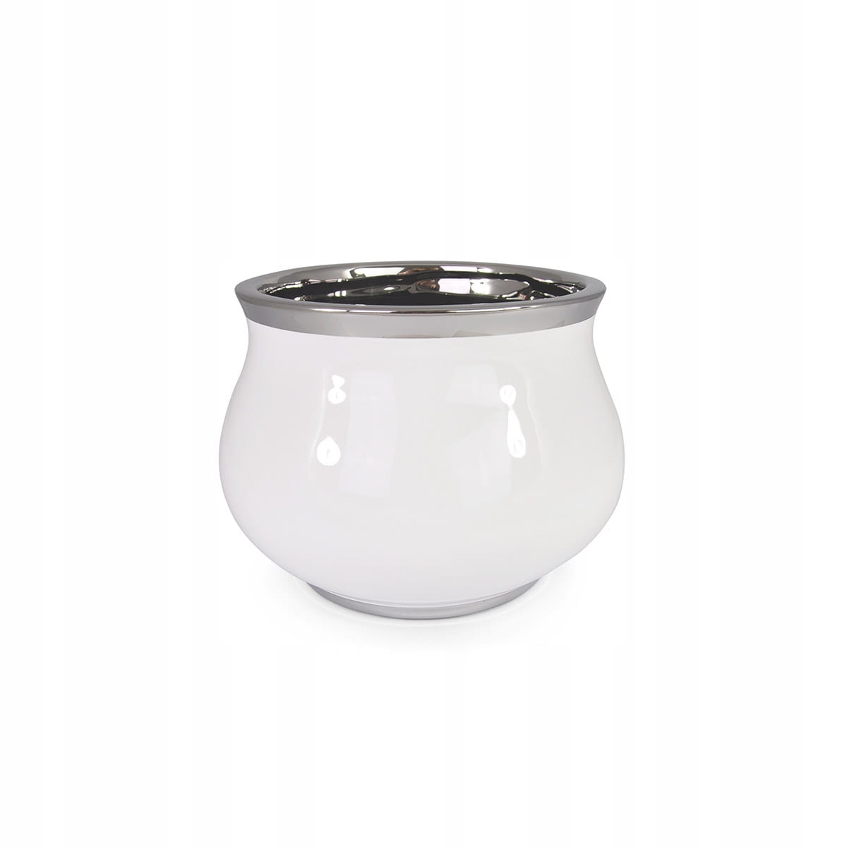 

Doniczka Osłonka Ceramiczna Biała Okrągła 15x18