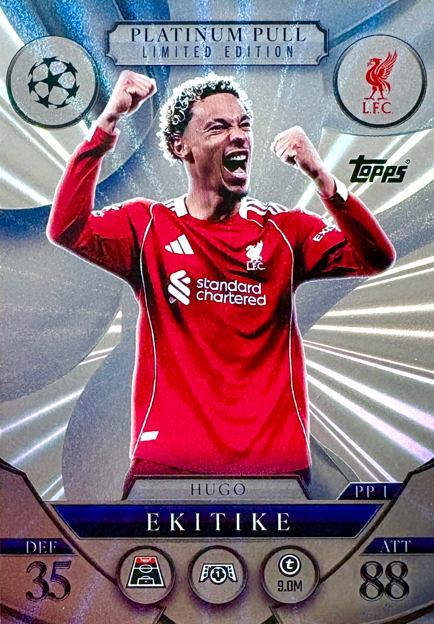 Match Attax Extra 2025/26 2026 Limited Platinum Pull PP1 Ekitike Liverpool