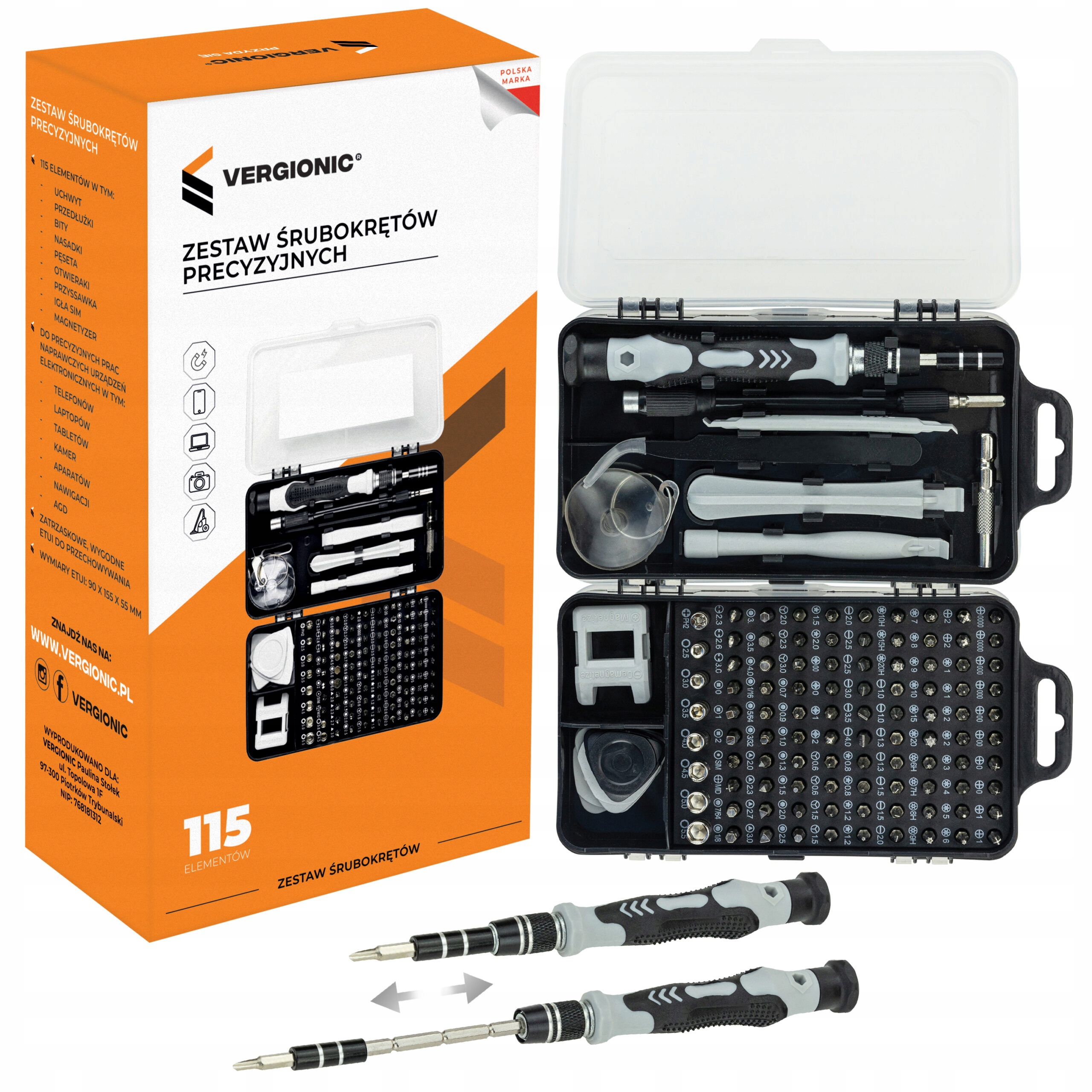 

Zestaw śrubokrętów precyzyjnych bity torx 115 el.