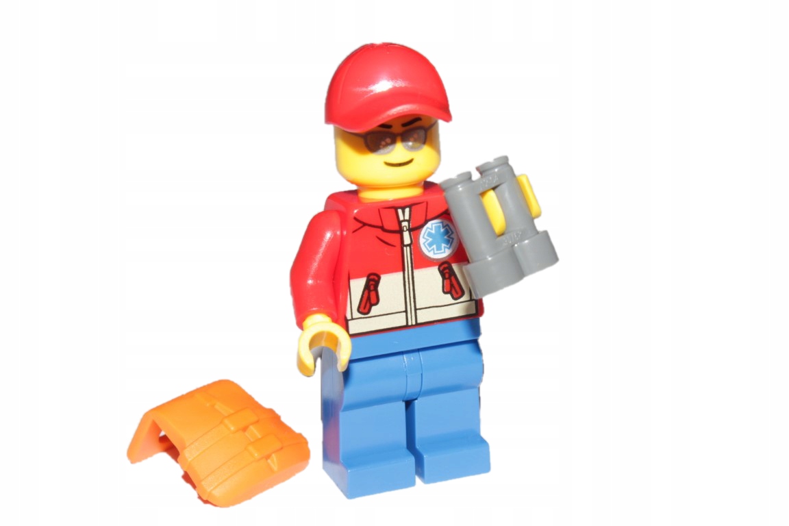 R2*LEGO FIGURKA LUDZIK RATOWNIK KAPOK LORNETKA NOW