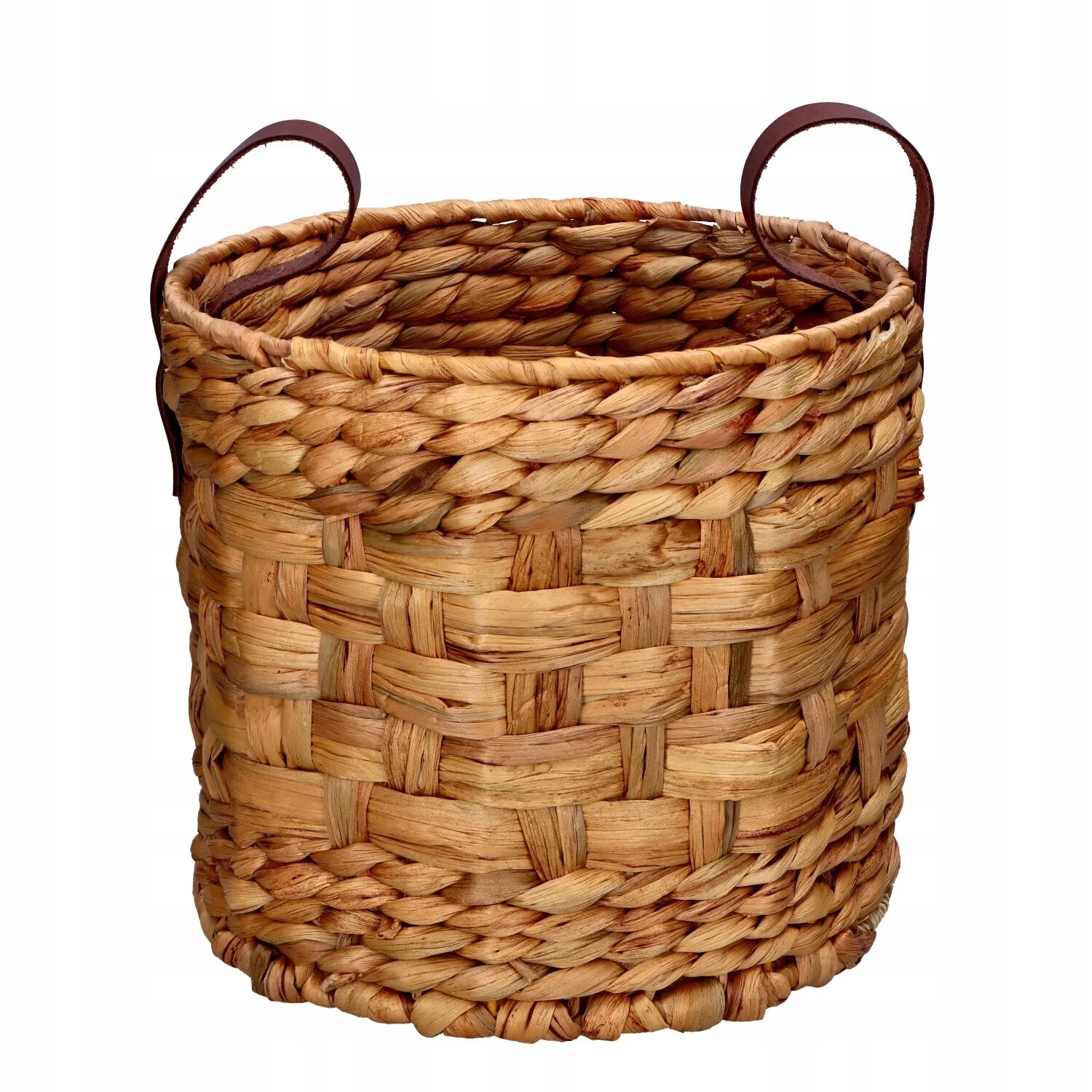 Brązowy koszyk pleciony naturalny osłonka boho