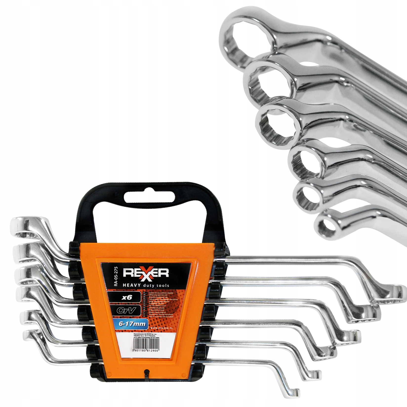 

Klucze Oczkowe 6-17 MM Cr-v Kpl. 6 Cz.