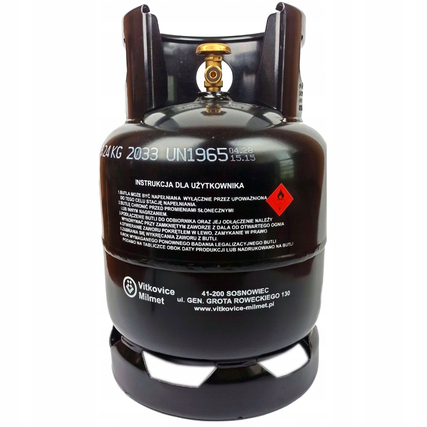 BUTLA GAZOWA DO GRILA 8KG PUSTA Stan opakowania oryginalne