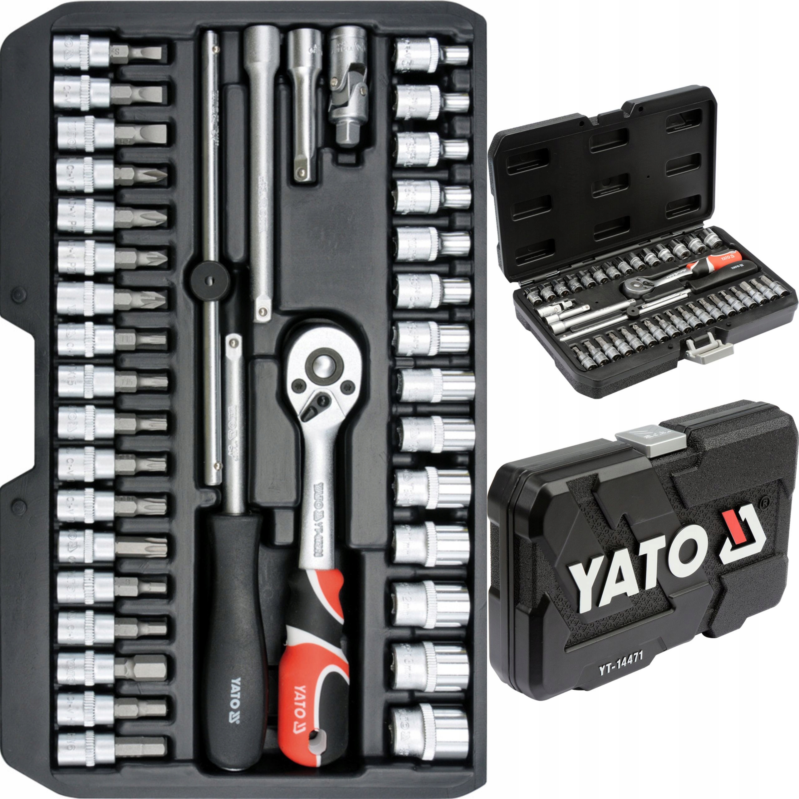 

Zestaw Klucze Nasadowe Grzechotka Bity Yato 38EL