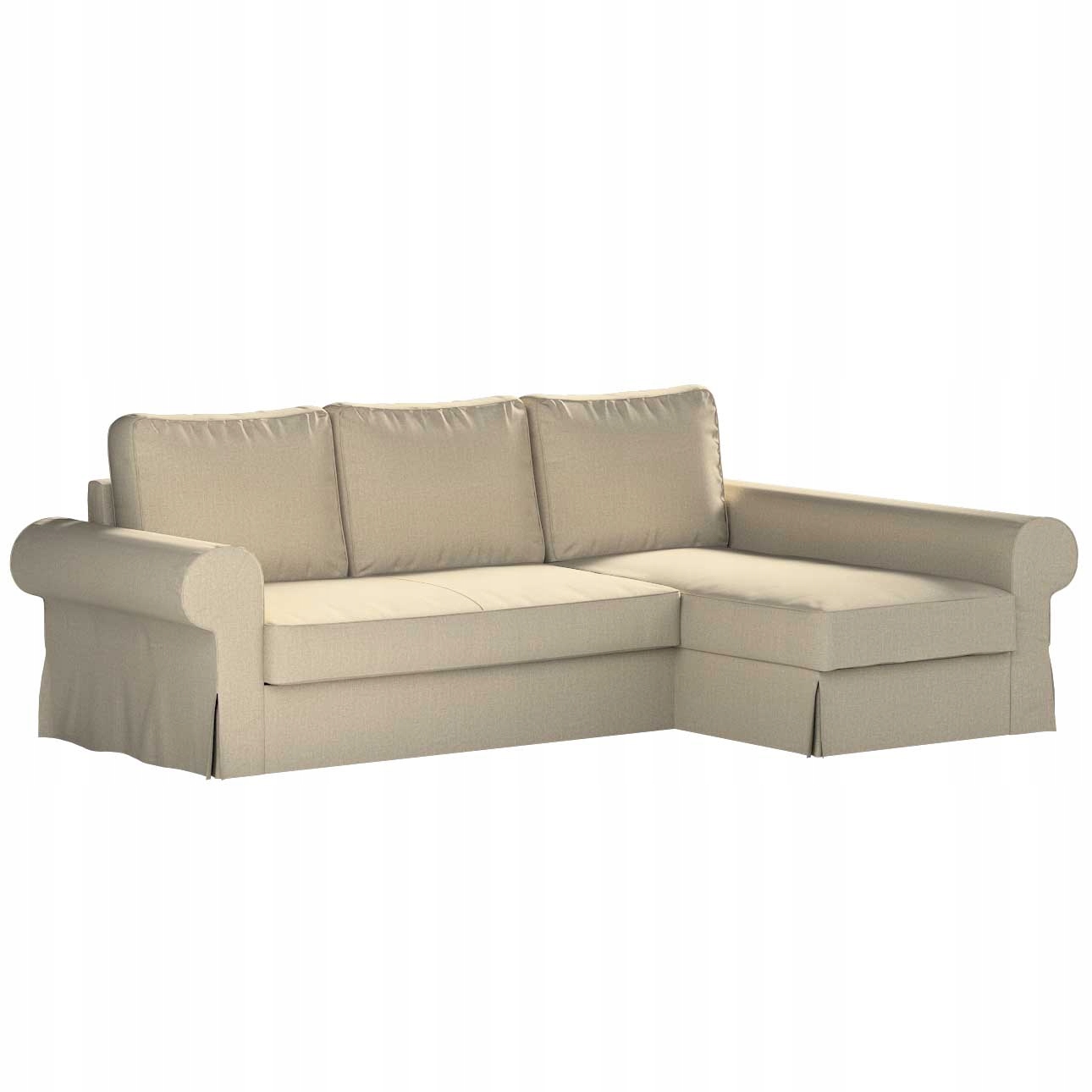 Dekoria potah na rozkládací pohovku Backabro s lehátkem Ikea, hnědý