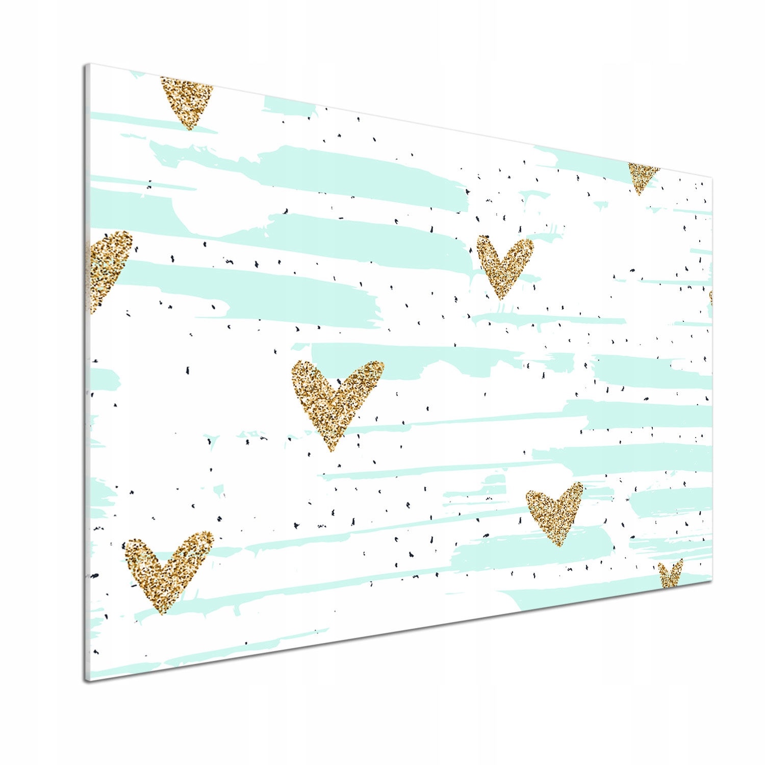 Panel do kuchyne Zlaté srdcia, pozadie 100 x 70 cm Lepidlo