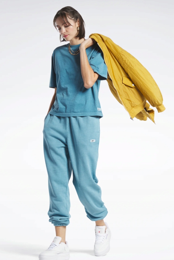 Reebok Dámské Modré Teplákové Kalhoty Dlouhé M 0Z0A1_A* Pozadí