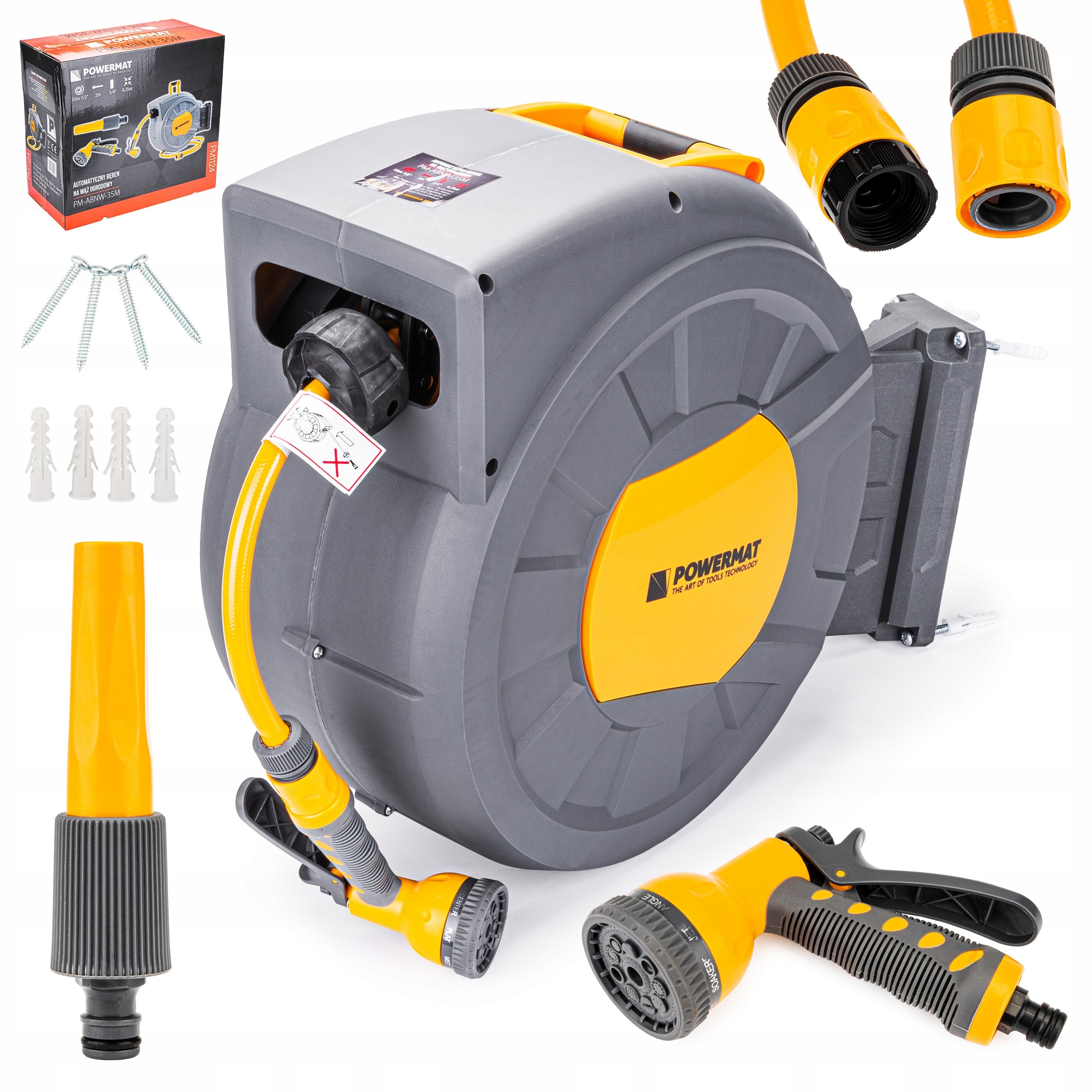 Automatický Navíjač Na Záhradnú Nástennú Hadicu 1/2 35 m Pištoľ Pro