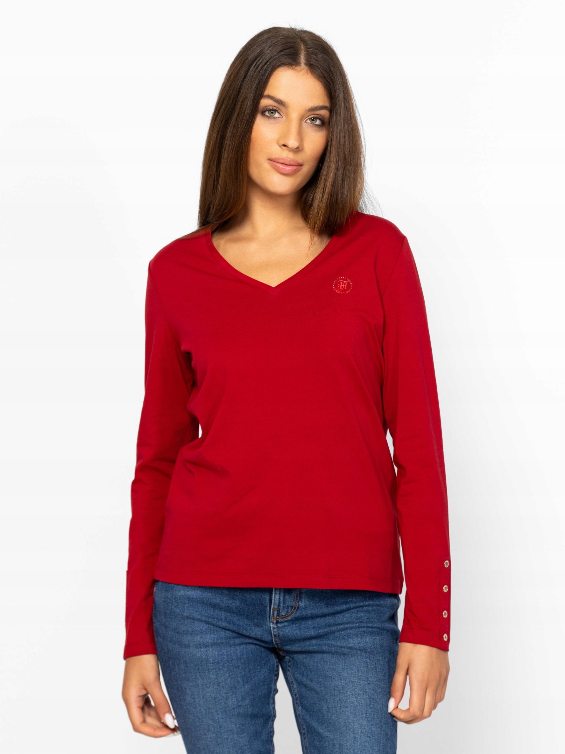 Heavytools Dámská Elegantní Halenka S Dlouhým Rukávem Cinka Ruby Červená M