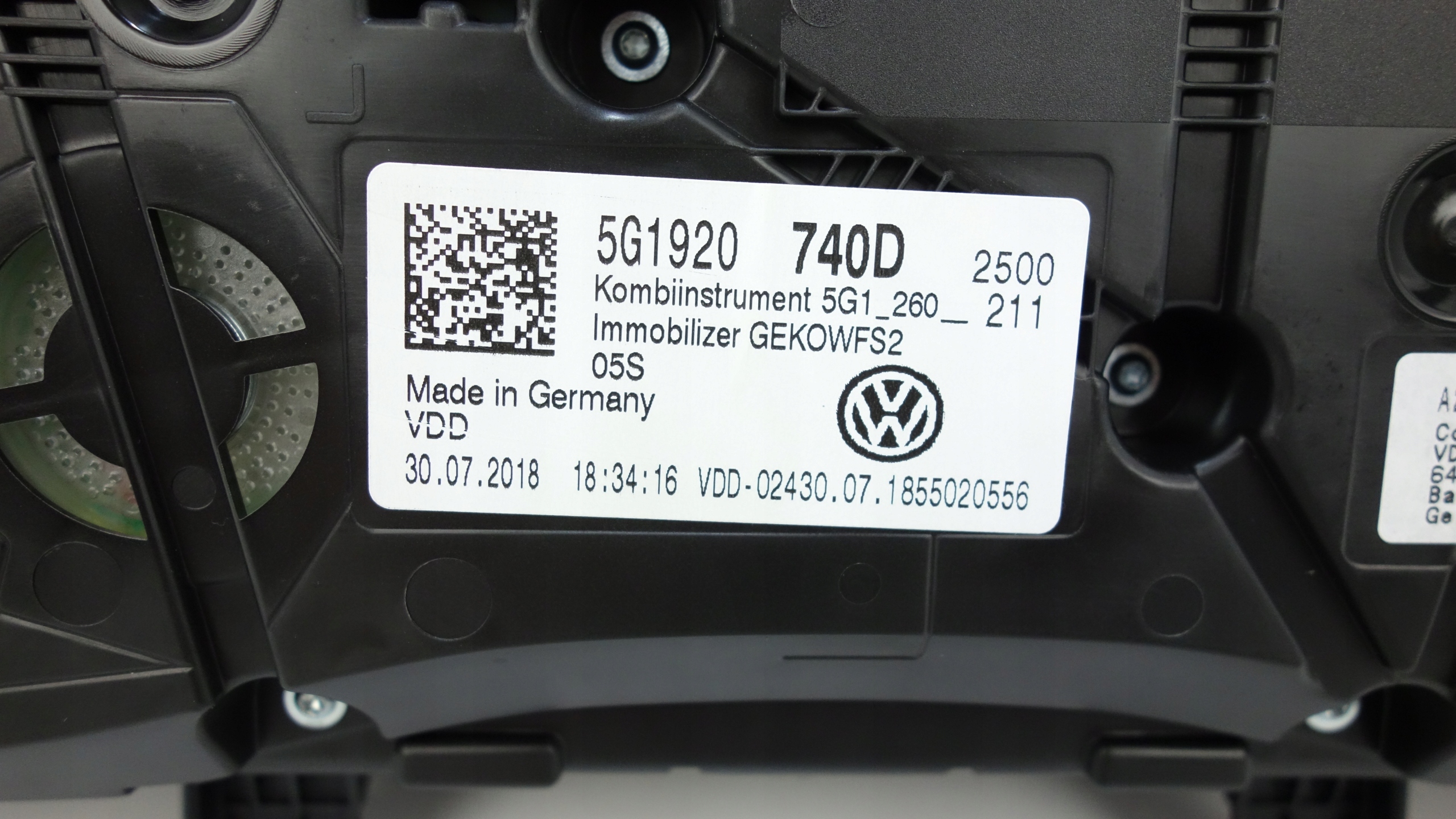 VW GOLF VII 5G 2012- dials dials 84972KM 5G1920740D