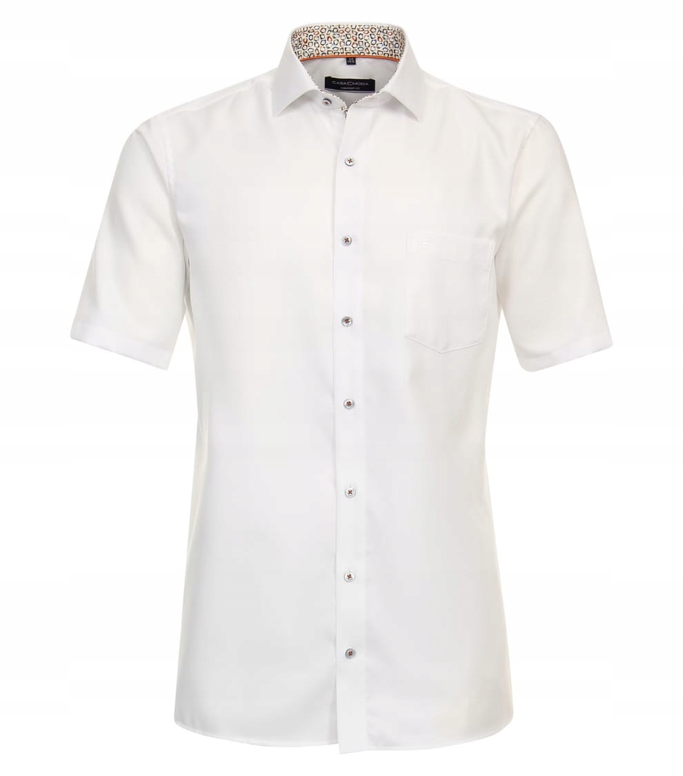 Velká Elegantní pánská košile hladká bílá 9200 Casamoda
