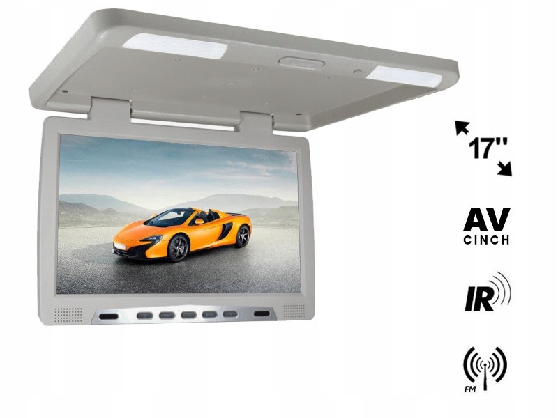 Monitor podsufitowy podwieszany 17'' IR FM Montaż pod sufitem