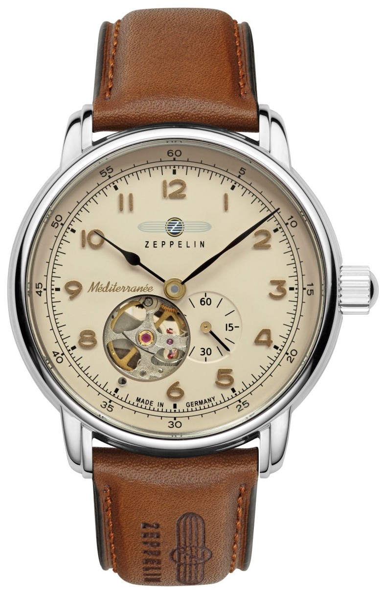 Nové Originální Pánské hodinky Zeppelin Mediterranee 9666-5 automatické, řemínek