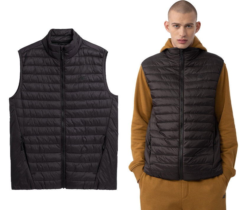 Péřová vesta vesta 4F M062 bunda bez rukávů M